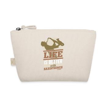 La vie est meilleure avec les saxophones - Trousse biologique - nature - Devant