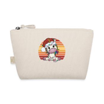 Christmas Unicorn Unicorn Unicorn Pajamas Gift - Organic Pouch - nature - Front