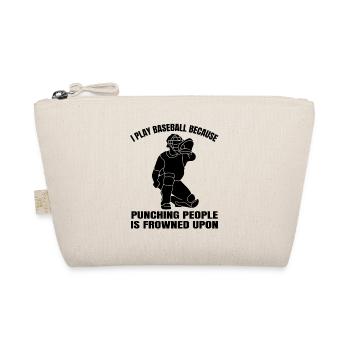 Baseball Baseballspiel Baseballliebhaber Geschenk - Bio-Täschchen - Natur - Vorne