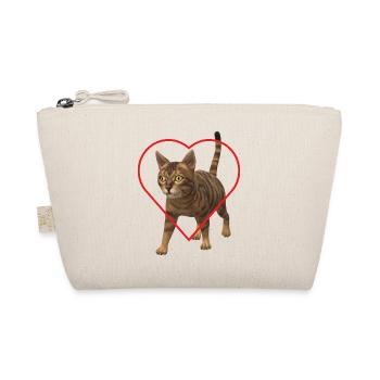 Chat Amour Coeur Chat Amour Chat Ami - Trousse biologique - nature - Devant