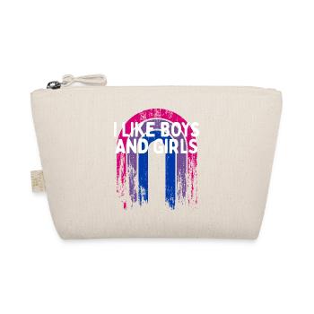 I Like Boys and Girls Bisexual LGBTQ Bi Pride - Organic Pouch - nature - Front