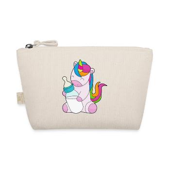 Einhorn Babyflasche Milch - Bio-Täschchen - Natur - Vorne