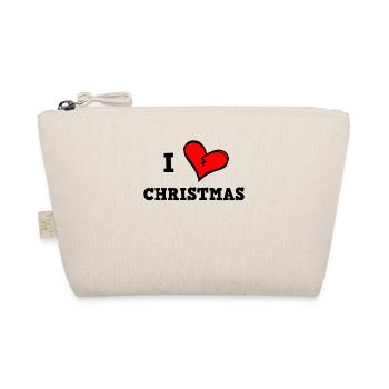 I love Christmas - Organic Pouch - nature - Front
