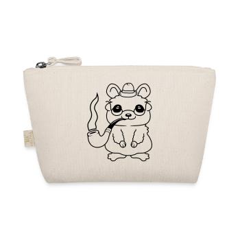 Sir Hamster smokes pipe - Organic Pouch - nature - Front