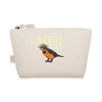 Nerdiger Vogel Smart und Nerd Geschenk - Bio-Täschchen - Natur - Vorne