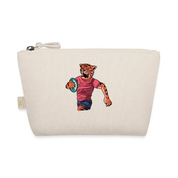 Tiger Rugby -Spieler Fussball Trainer Geschenk - Bio-Täschchen - Natur - Vorne