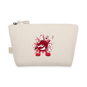 Bowling Cone Gift Bowling Ball Bowling Bowler - Organic Pouch - nature - Front