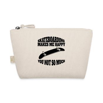 Skateboard Skating Skateboarding Longboard Skater - Organic Pouch - nature - Front