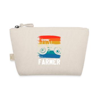 Retro Vintage Classic Farmer Farming - Organic Pouch - nature - Front