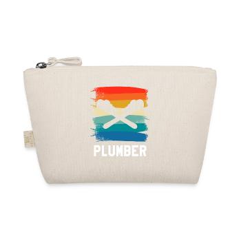 Retro Vintage Classic Plumber Plumbing - Organic Pouch - nature - Front