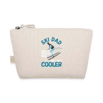Ski Dad Funny Winter Sports Daddy Skiing Father - Organic Pouch - nature - Front