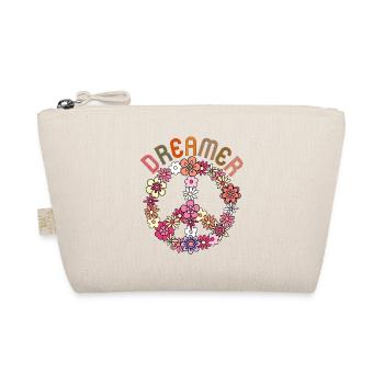 Peace Sign, Peace Symbol Peace Sign, 70s - Organic Pouch - nature - Front