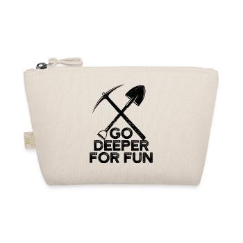 Funny geologist on a stone hunt - Organic Pouch - nature - Front