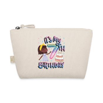 It's my 7th birthday Melanin Kid Juneteenth - Organic Pouch - nature - Front