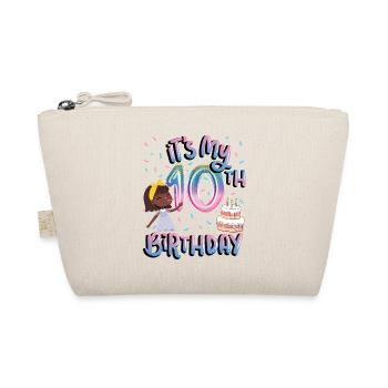 It's my 10th birthday Melanin Kid Juneteenth - Organic Pouch - nature - Front