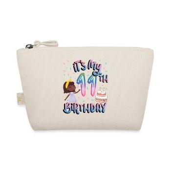 It's my 11th birthday Melanin Kid Juneteenth - Organic Pouch - nature - Front