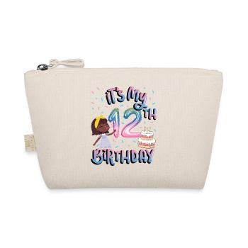 It's my 12th birthday Melanin Kid Juneteenth - Organic Pouch - nature - Front