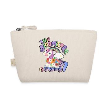 Bloomicorn Is Turning 7 Unicorn 7th Birthday - Organic Pouch - nature - Front