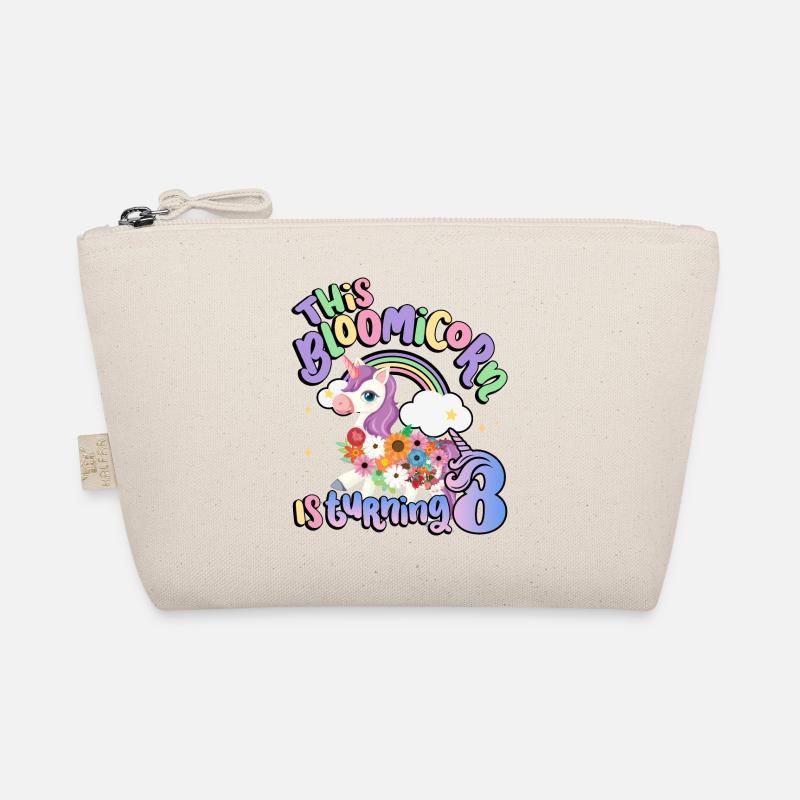 Bloomicorn Is Turning 8 Einhorn 8. Geburtstag Bio-Täschchen