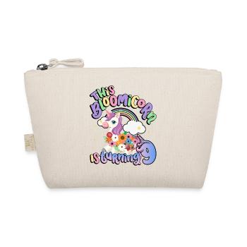 Bloomicorn Is Turning 9 Unicorn 9th Birthday - Organic Pouch - nature - Front