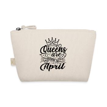 Wife Birthday April Gift Girl Girlfriend - Organic Pouch - nature - Front