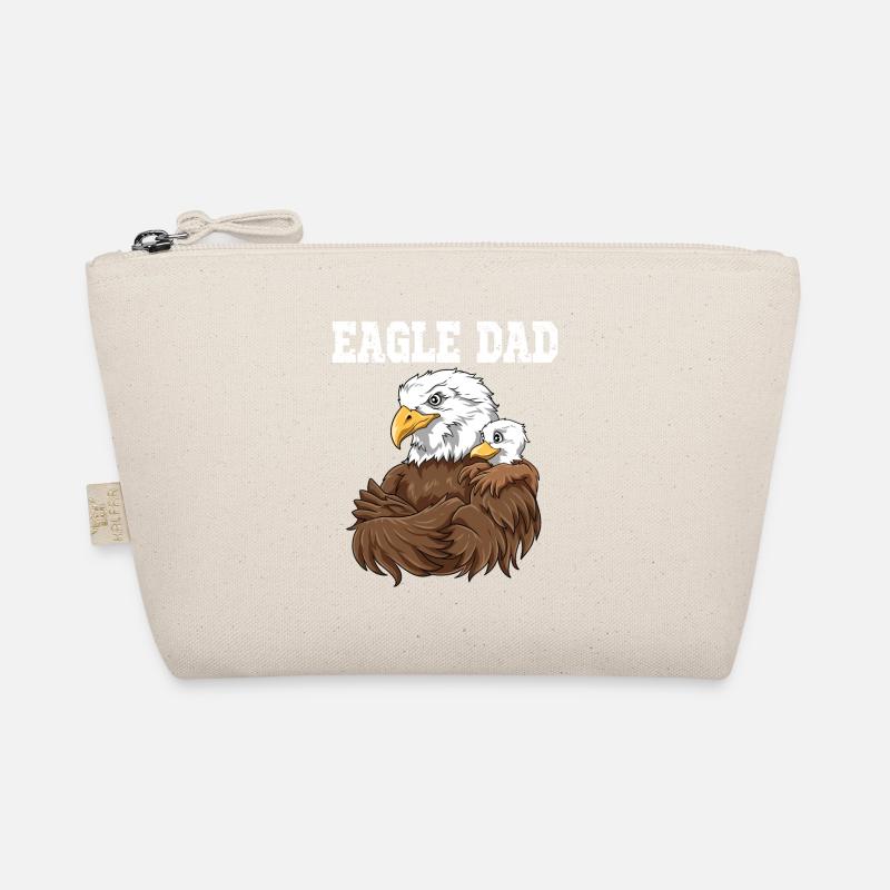 Eagle Dad Eagle Papa und Baby Papa Vatertag - Bio-Täschchen - Natur