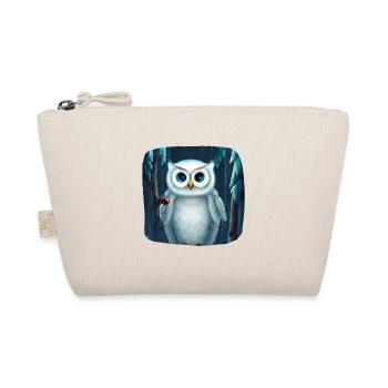Christmas motif snowy owl - Organic Pouch - nature - Front