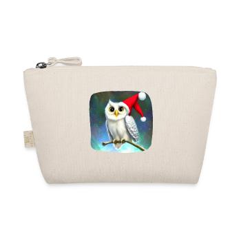 Christmas motif snowy owl - Organic Pouch - nature - Front