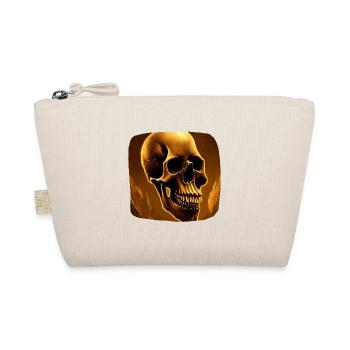 Totenkopf Biker - Bio-Täschchen - Natur - Vorne