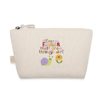 Motivation-Inspiration Slogan Snail, Typography - Organic Pouch - nature - Front