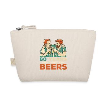 60 years and countless beers funny party Bierlie - Organic Pouch - nature - Front