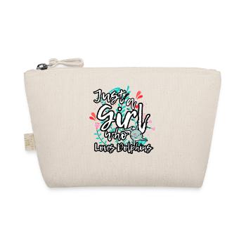 dolphin lover funny quote just a girl, d - Organic Pouch - nature - Front
