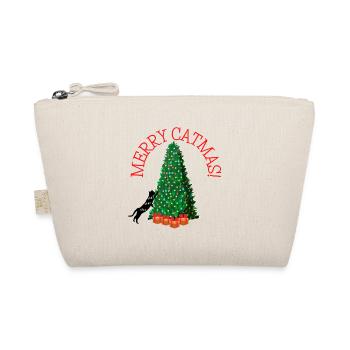 Merry Catmas! - Funny Christmas Cat - Bio-Täschchen - Natur - Vorne