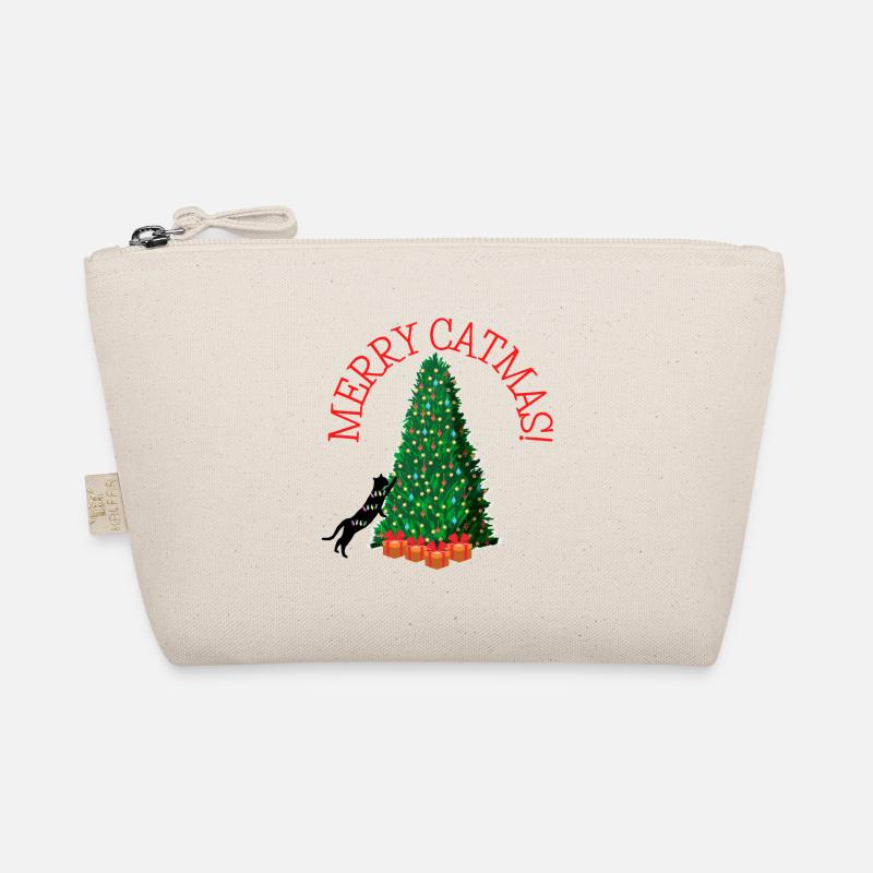 Merry Catmas! - Funny Christmas Cat - Bio-Täschchen - Natur