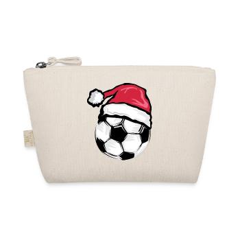xmas santa claus Fußball Symbol Ball Illustration - Bio-Täschchen - Natur - Vorne