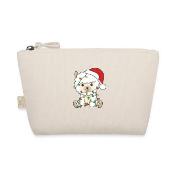 Alpaca Christmas Winter Animals Alpacas - Organic Pouch - nature - Front