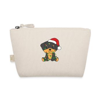 Rottweiler Christmas Winter Cute Dogs - Organic Pouch - nature - Front