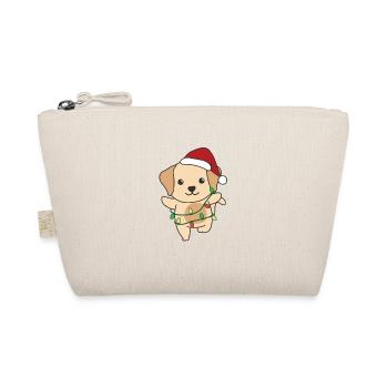 Labrador Christmas Winter Cute Dogs - Organic Pouch - nature - Front
