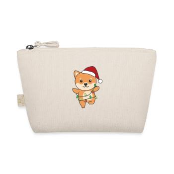 Shiba Inu Christmas Winter Cute Dogs - Organic Pouch - nature - Front