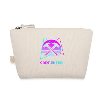 Retro Vintage Classic Carpenter Carpentry - Organic Pouch - nature - Front