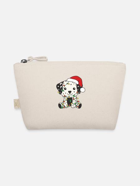 Dalmatiner Weihnachten Winter süße Hunde - Bio-Täschchen - Natur