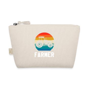 Retro Vintage Classic Farmer Farming - Organic Pouch - nature - Front
