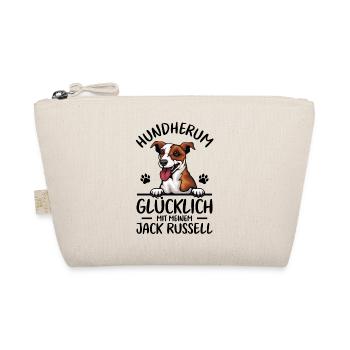 Hund Glücklich mit meinem Jack Russell Terrier - Bio-Täschchen - Natur - Vorne