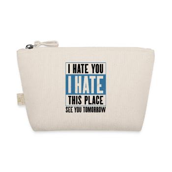 Gym I hate gym saying - Organic Pouch - nature - Front