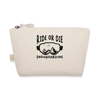 Snowboard Winter Ski Lodge Child Snow Snowboarder - Organic Pouch - nature - Front
