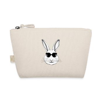 Hase Haustier Tier cool Sonnenbrillen Hasen Design - Bio-Täschchen - Natur - Vorne