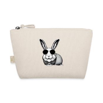 Hase Haustier Tier cool Sonnenbrillen Hasen Design - Bio-Täschchen - Natur - Vorne