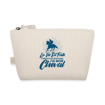 Riding Rider Horse Gift - Organic Pouch - nature - Front