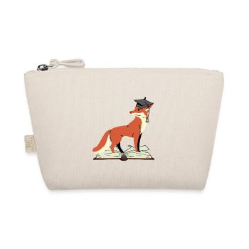 Fox Abitur learn smart wise wisdom wise - Organic Pouch - nature - Front