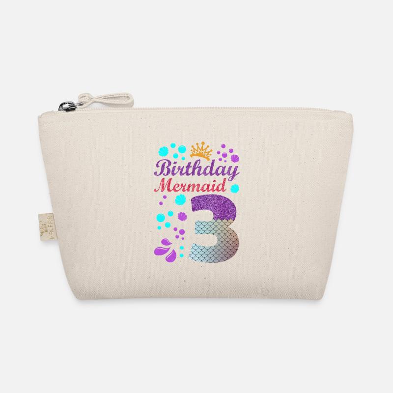 Birthday Mermaid 3 Shell Summer Vibe 3 Organic Pouch